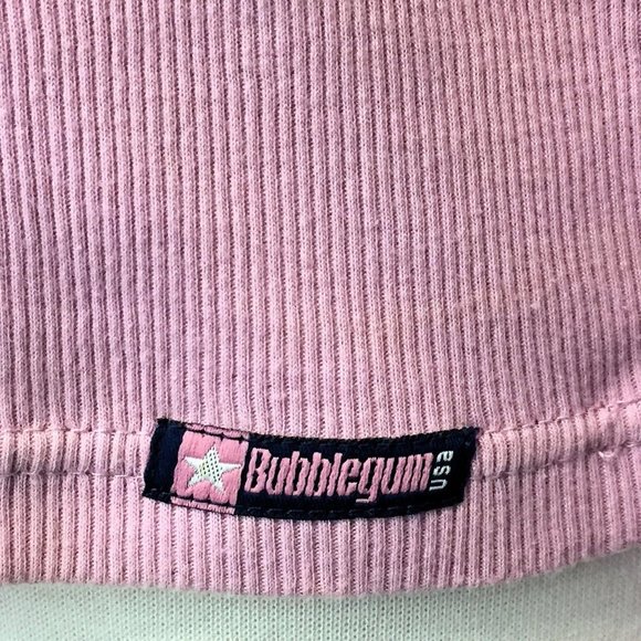 Vintage 1980’s Bubblegum Pullover Top L Womens Denim Collar and Lace-Up Inset Bo - Picture 5 of 8